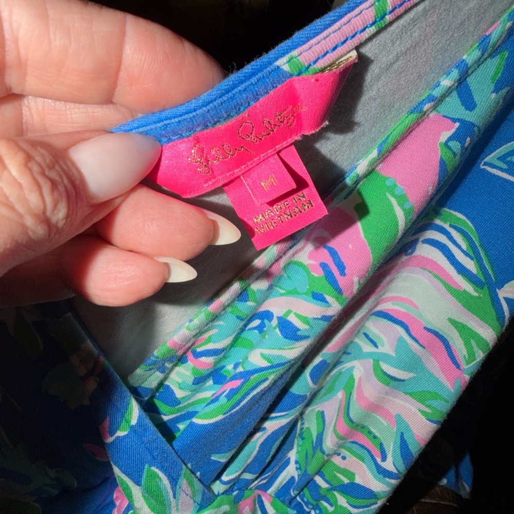 Lilly Pulitzer Blue and Pink Floral Dress - Picture 2 of 3